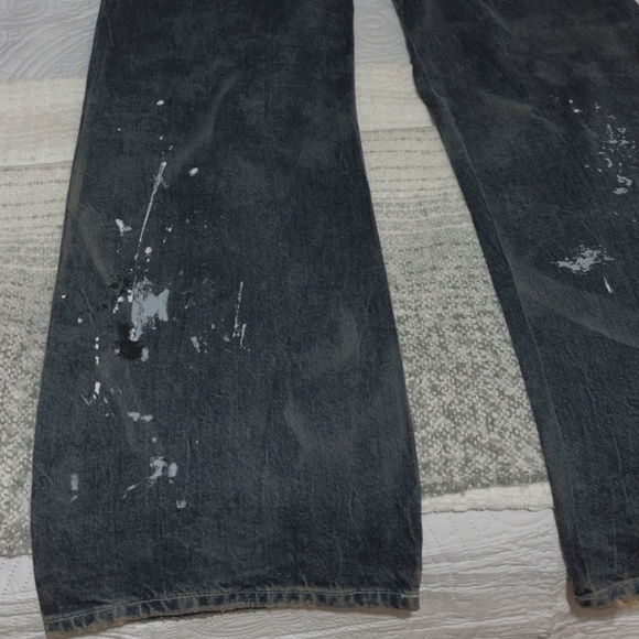 Zara TRF Paint Splatter Mid Rise Wide Leg Baggy Jeans - Picture 11 of 13